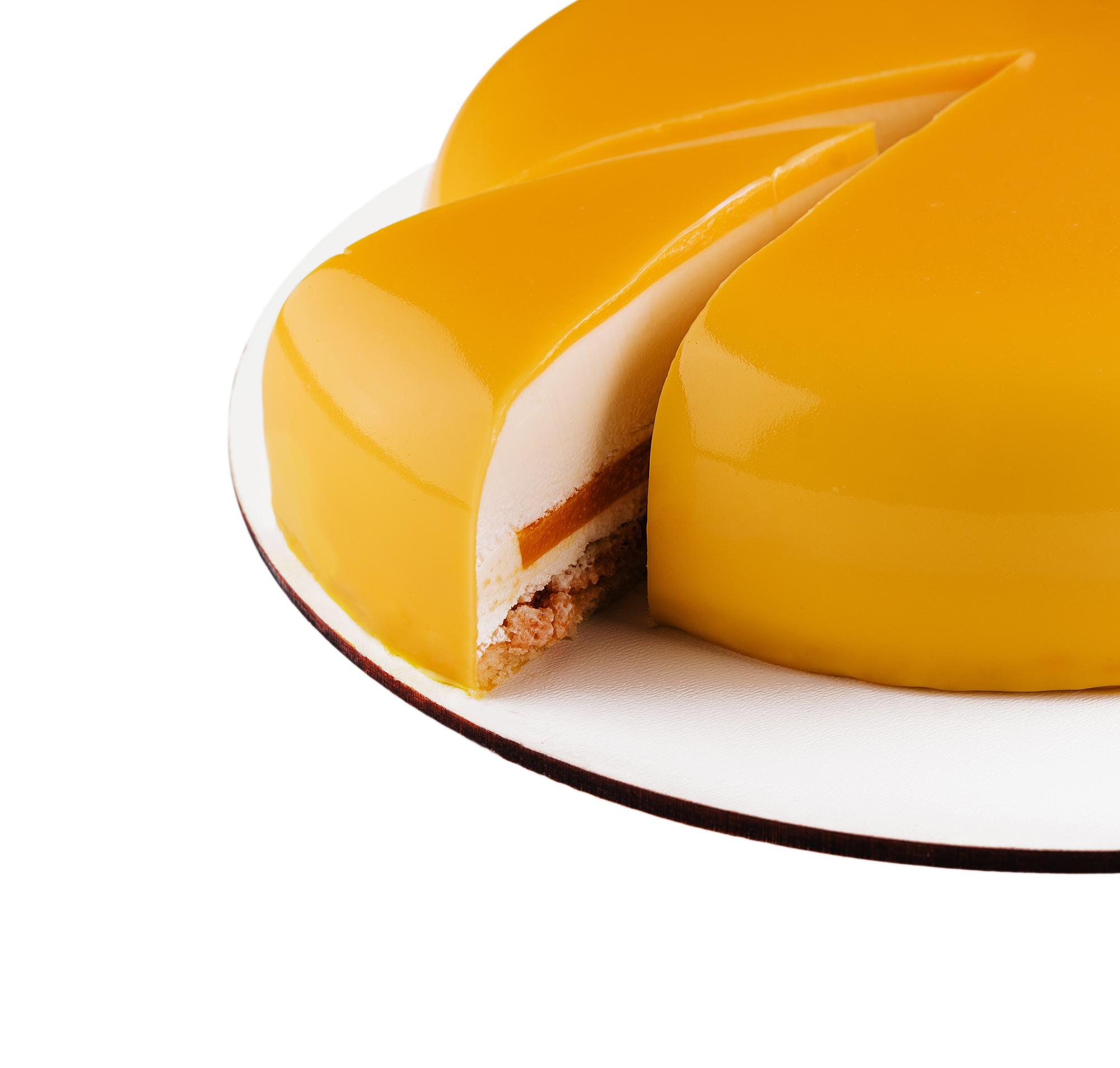 stacked desserts with caramel glaze